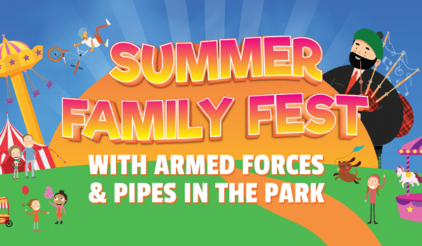 Summer Family Fest with Armed Forces and Pipes in the Park.